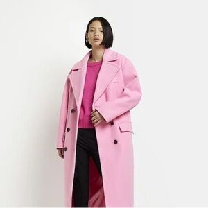 River Island Pink Trench Coat